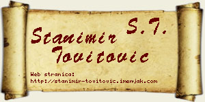 Stanimir Tovitović vizit kartica